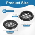 thumbnail image 2 of Uxcell Circular Air Vents, Round Mesh Hole Inclined Soffit Vent Stainless Steel Dual Panel Round Mesh Hole Louver Black 65mm, 2 of 7