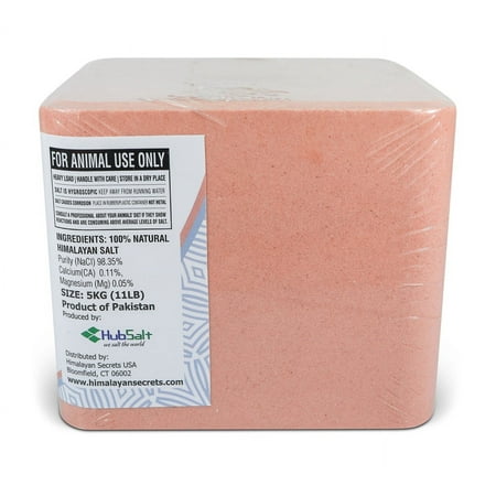 Compressed Himalayan Salt Animal Lick 11 lb (Block w/ Hole)