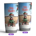 thumbnail image 2 of Merry Christmas Woofmas Xmas Noel Pitbull Elf Candy Cane Snow 20oz Stainless Steel Tumbler Insulated Cup with Lid Terrier Dog Lover - 13017, 2 of 5