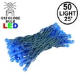 thumbnail image 3 of Novelty Lights G12 Blue LED Christmas String Lights 50 Globe Mini Bulbs (Green Wire, 25 Feet), 3 of 5