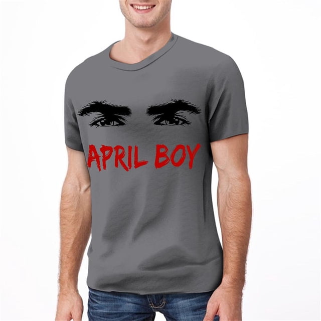 Camiseta de hombre de algodón Ticfox con cuello redondo y manga corta para uso diario XL
