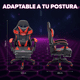 thumbnail image 4 of Silla Gaming con Reposapies y Luz LED Premium Gamer rojo 6.49 pulg TITANO SGCRPLED01BL, 4 of 5