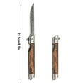 thumbnail image 2 of Navaja Plegable de Cuero Multiusos para Acampar Al Aire Libre, de Apertura Rápida, de Acero Inoxidable con Dureza de Altura., 2 of 2
