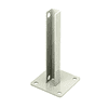 CRL PSB1A0W Oyster White AWS Steel Stanchion for 180 Degree Round or Rectangular Center or End Posts