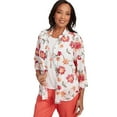 thumbnail image 3 of Alfred Dunner Womens Bright Floral Two In One Top With Necklace, 3 of 4