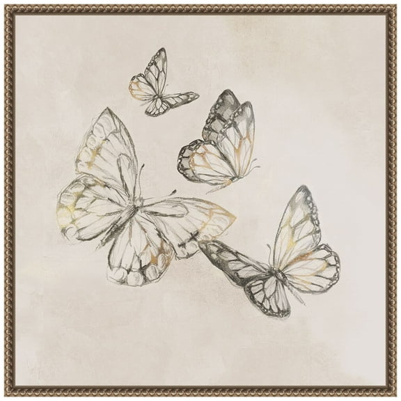 Amanti Art Butterfly Fly Framed Canvas Wall Art Print