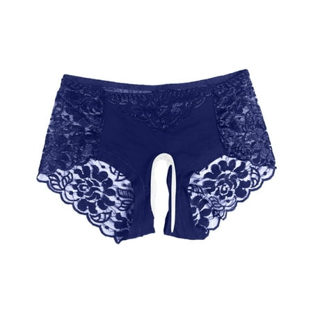 Crochless Panties Blue Secy Panty Women s Sexy Lingerie & Underwear G String Underwear for Women Funny Thong XL