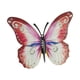 thumbnail image 5 of Esculturas de pared de metal con diseño de mariposas 3D para exhibir obras de arte en exteriores. Rojo, 5 of 9