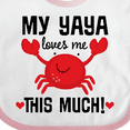 thumbnail image 4 of Inktastic Yaya Loves Me Grandson Boys or Girls Baby Bib, 4 of 4