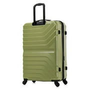 InUSA AURUM 28 Hardside Lightweight Checked Luggage with Spinner Wheels, Handle and Trolley, Green