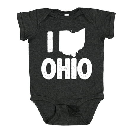 

Inktastic I Love Ohio with State Silhouette Gift Baby Boy or Baby Girl Bodysuit