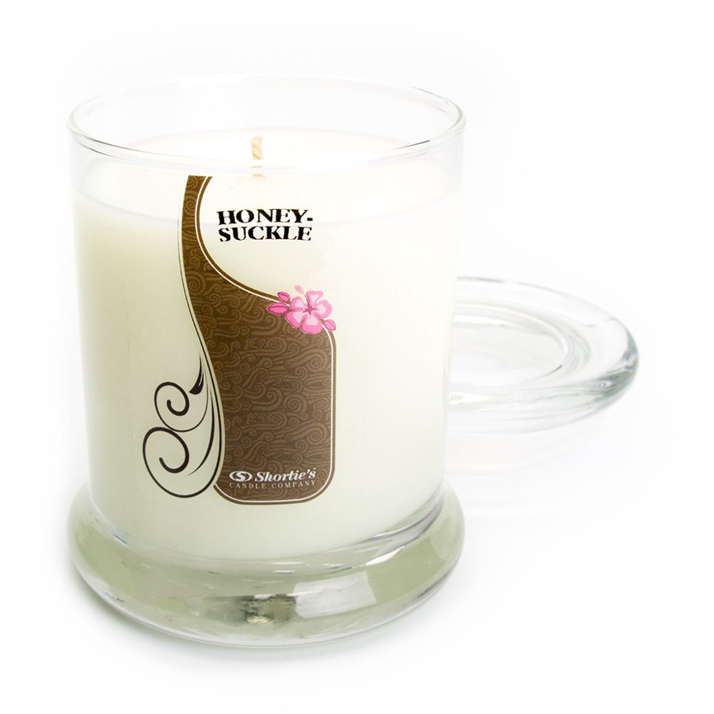 Pure Honeysuckle Candle Medium White 10 Oz. Highly Scented Jar Candle