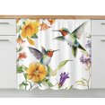 thumbnail image 2 of Spring Floral Cabinet Curtain 28"Wx35"L, Dustproof Under Sink Skirt with Self Adhesive Tape, Summer Botanical Birds Vintage Cabinet Curtain Cover for Bathroom Vanity, Kitchen Sink, Laundry Room, 2 of 9