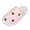 White, variant on Women's Slippers Open Back Flat with Cute Heart Embroidery Print Thick Soft Fuzzy Warm Fleece Lining Non-Slip Cushioned Home Slides Romantic Cozy Footwear for Valentine's Day Gift
