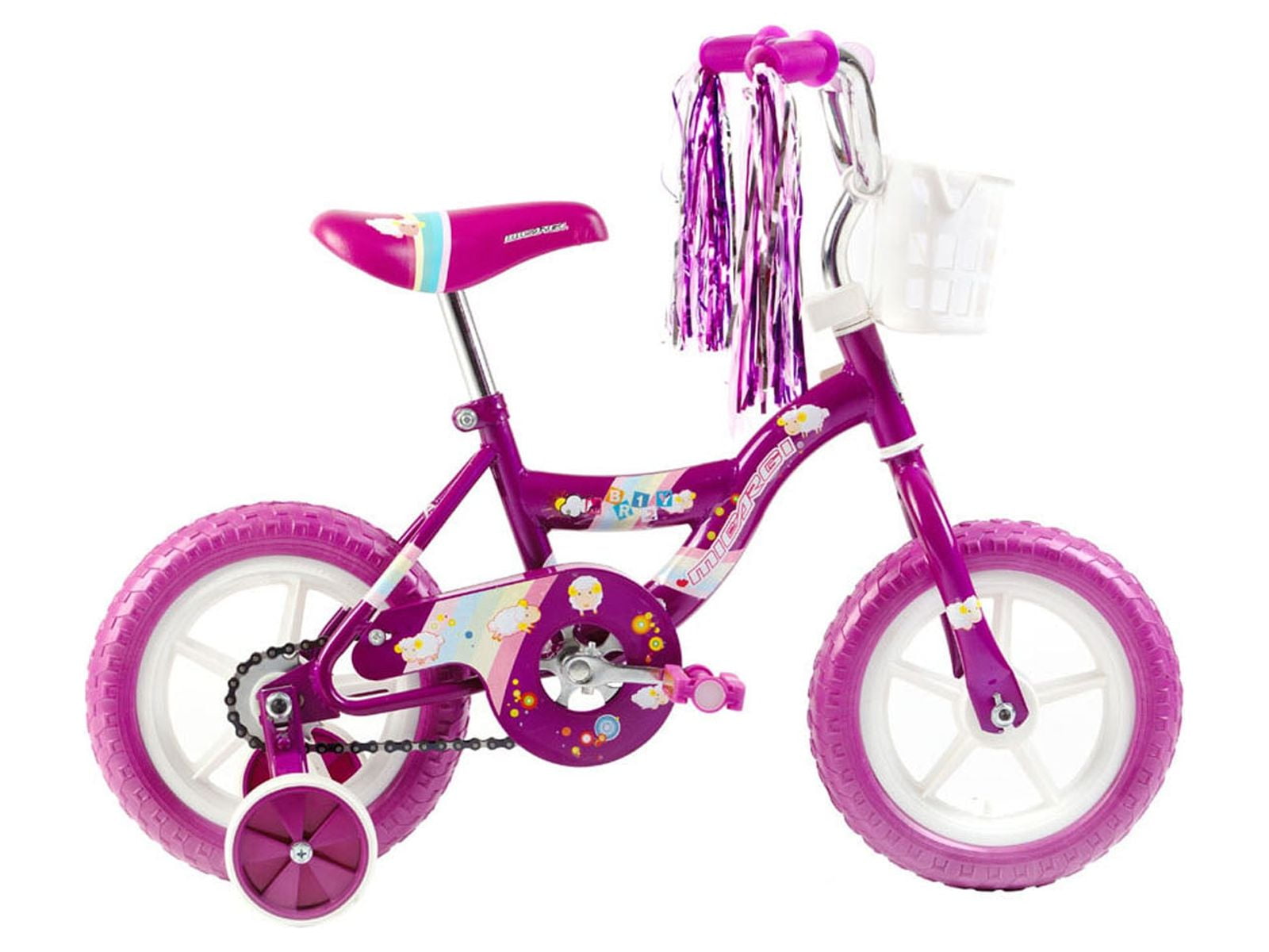 WonderWheels 12" Kid's Beginner Bicycle for 2-4 Years Old Boys' and Girls' Bike Foam Tire for Indoor Use No Brake - Purple