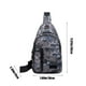 thumbnail image 3 of Bolsa de hombro camuflaje, bolsa de pecho estilo militar, para senderismo, viajes, uso diario, bolsa de hombro casual de camuflaje, bolsa de hombro de tela Oxford, mochila cruzada negra, 3 of 6