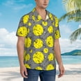 thumbnail image 3 of Logiee Pirate skulls Print Mens Hawaiian Shirts,Loose-Fit Short Sleeve Button Down Tropical Aloha Beach Shirt,Summer Vacation Wedding Tops,Medium, 3 of 7