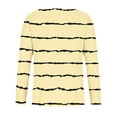 thumbnail image 3 of JYnXIANTI Womens Long Sleeve Tops Lightweight V Neck Striped Casual T Shirts Knit Loose Tee Fall Fashion Clothes Outfits, 3 of 4