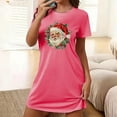 thumbnail image 5 of Miqool T Shirt Dresses for Women Summer Cute Graphic Print Dresses Casual Short Sleeve Loose Fit Lounge Shirt Dress Nightgowns, 5 of 5
