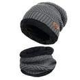 thumbnail image 3 of Morttic Fashion Hat Men Warm Beanie Winter Thicken Hat And Scarf Two-Piece Knit Windproof Cap, 3 of 3