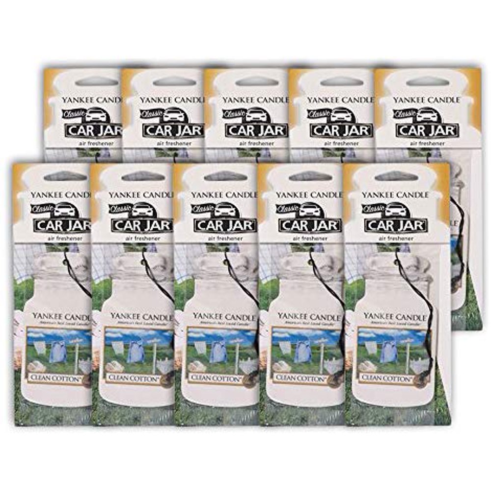 Yankee Candle Clean Cotton Car Jar Air Freshener (10 Pack) Walmart