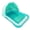 Mint W/ Shade, variant on Swimline Luxe Edition Inflatable Suntan Tub Pool Lounger, White & Gold