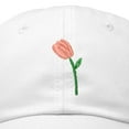 thumbnail image 2 of DALIX Tulip Hat Womens Floral Collection Baseball Cap in White, 2 of 6