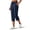 Navy, variant on Rosvigor Womens Hiking Capri Pants High Waisted Drawstring Athletic Joggers Quick Dry Workout Lounge Travel Cropped