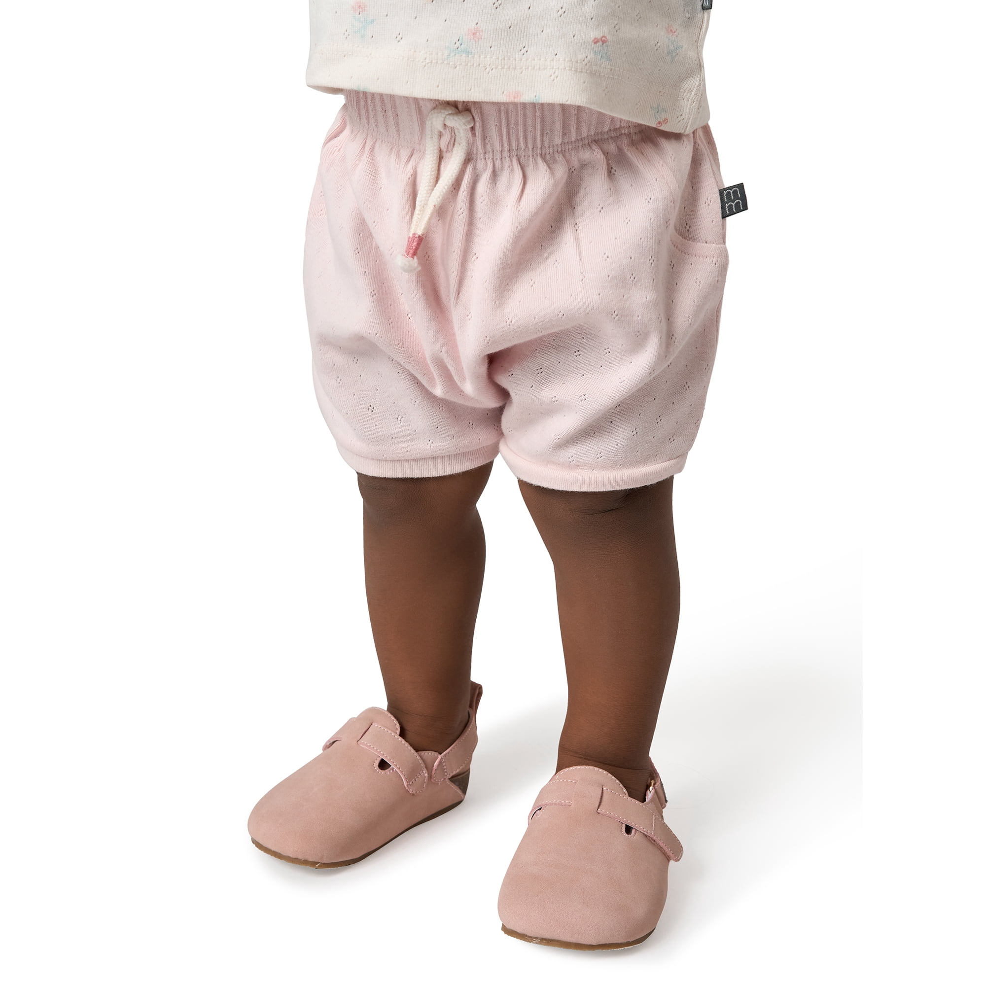 Modern Moments by Gerber Baby Girl Harem Bubble Organic Shorts with Drawstring, Sizes 0/3 Months - 24 Months