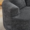 thumbnail image 3 of Curved Loveseat, Small Chenille Sofa with 3 Pillows, Deep Seat Couch for Apartment, Living Room, No Assembly Needed, 3 of 9