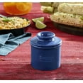 thumbnail image 5 of Butter Bell® Crock – Café Retro Royal Blue Ceramic Butter Holder with Lid, Keeper for Spreadable Butter, 5 of 10