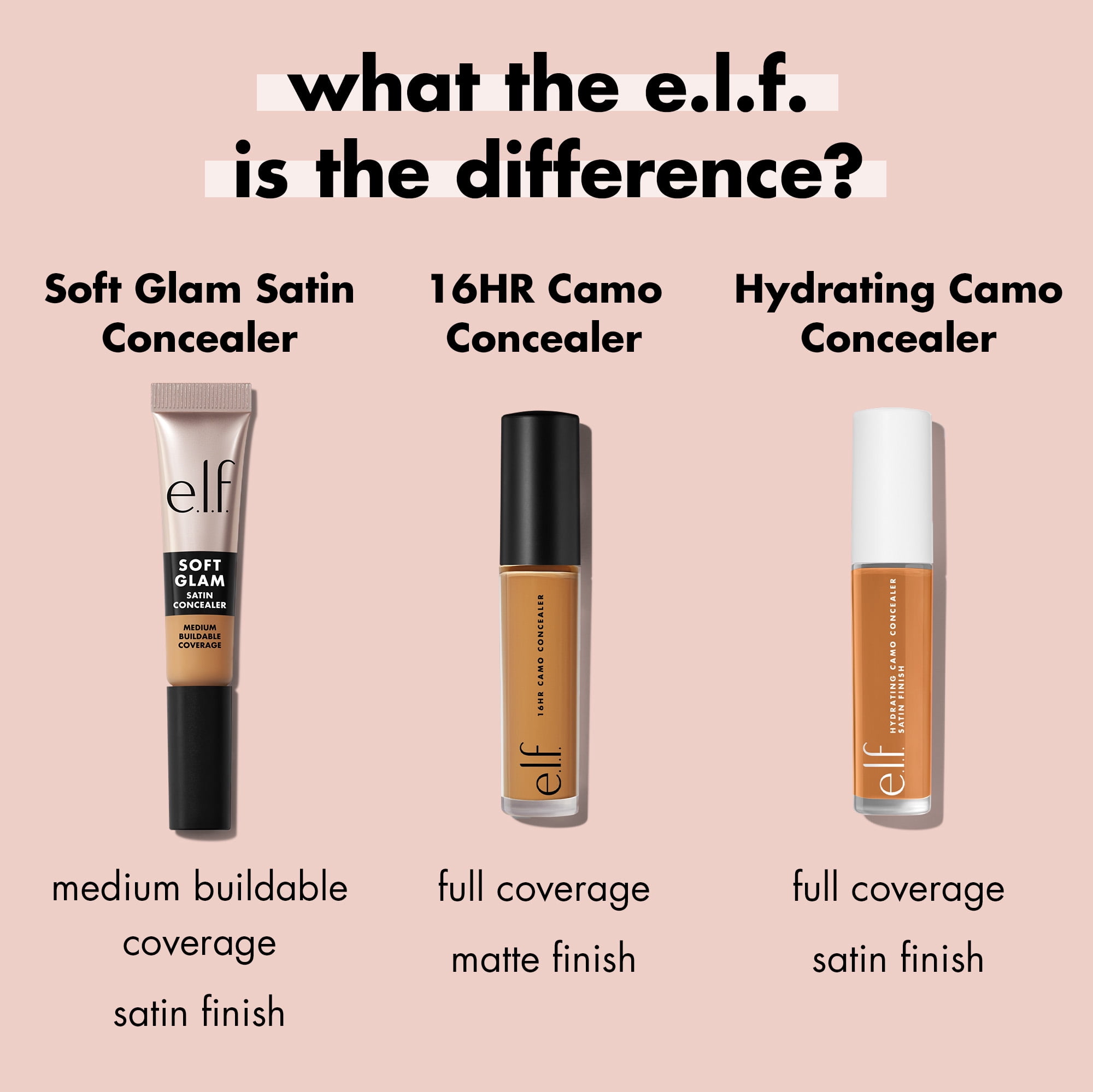 e.l.f. Cosmetics Soft Glam Satin Concealer, 42 Tan Neutral
