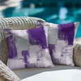thumbnail image 4 of Throw Pillow Covers 20x20 Inch Set of 2 Purple Gray Block Decorative Pillow Covers Abstract Art Cushion Cover Pillowcase for Sofa Couch Bed Home Decor, 4 of 9