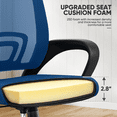 thumbnail image 4 of Monibloom 1PC Mesh Office Chair, Ergonomic Mid Back Computer Desk Chair with 2.8" Thick Seat, Lumbar Support, Navy Blue, 4 of 9