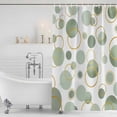 thumbnail image 2 of Sage Green Polka Dots Shower Curtain Set - 72" x 78" Washable Bathtub Curtain with 12 Hooks, Modern Abstract Art Waterproof Fabric Stall Shower Curtains for Bathroom/Bathtub Décor, 2 of 6