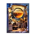 thumbnail image 3 of Music Park Astronomy Research Institute Book Nook - 3D Wooden Miniature Space Observatory Model Kit with LED Lights, DIY Artistic Dollhouse, Collectible Display & Premium Gift for Adults, 3 of 6