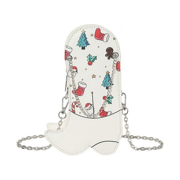 Bolso Bandolera Informal Botas Navideñas Hobo Elegante PU Con Forma