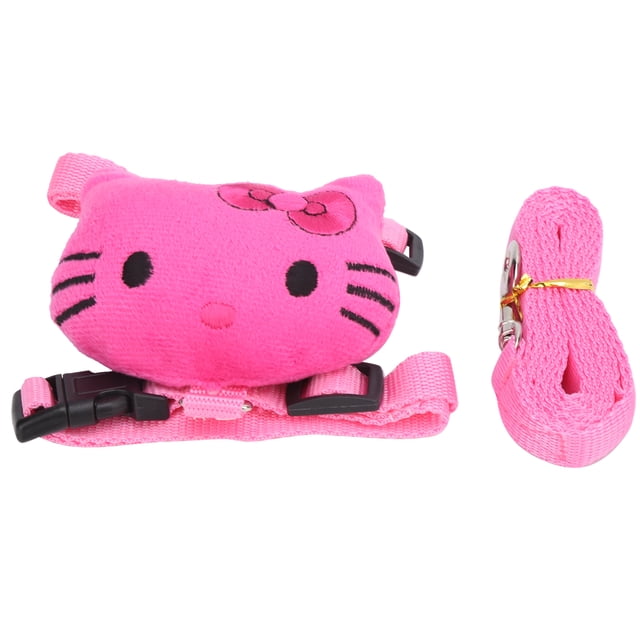 Pecho trasero con correa, adorable arnés para gato rosa con correa para conejo, juego de correa elegante, resistente y resistente Jadeshay A