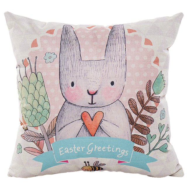 Coofit Housse de coussin housse de coussin canapé housse de coussin carrée lapin bande dessinée lapin