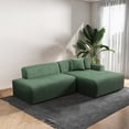 thumbnail image 5 of Chapman Upholstered Corduroy Fabric Living Room Right Sectional Sofa in Green, 5 of 6