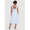 thumbnail image 3 of Women's Tiered Ruffle Sleeve Lace Up Back Midi Dress, 3 of 3