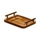 thumbnail image 4 of Bandeja de madera para servir con asas Bandeja de té rectangular Bandeja de servicio moderna para Madera clara L, 4 of 9