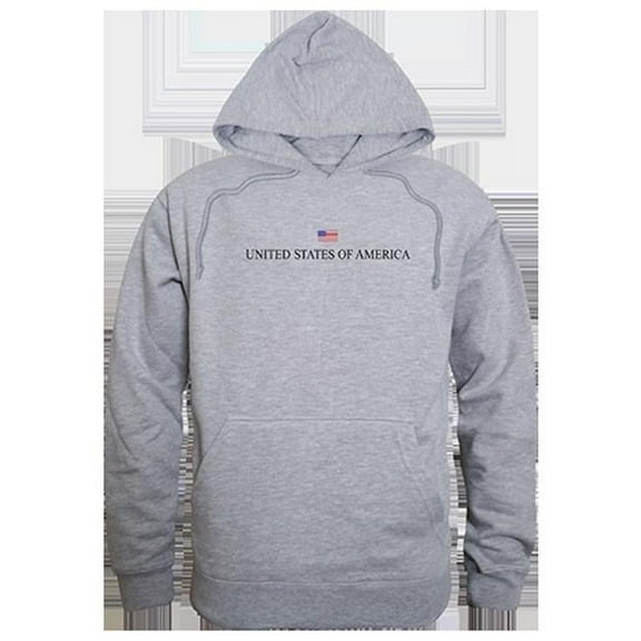USA Graphic Pullover Sweatshirt, Heather Gray - Medium