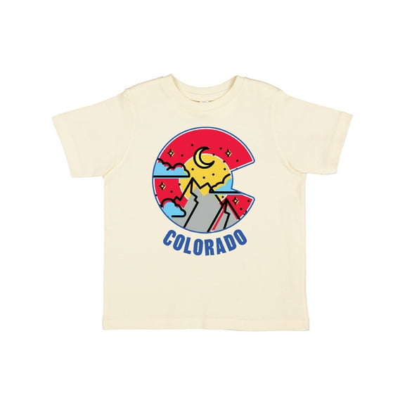 Inktastic Colorado Mountain Scene with Clouds and Moon Boys or Girls Toddler T-Shirt