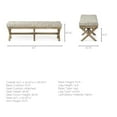 thumbnail image 6 of Mercana Solis II 50x18 Light Brown Wood Base Beige-Toned Woven Cushion Bench, 6 of 6