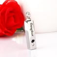 thumbnail image 3 of Colgante estampado de corazón y de barra rectangular, memorial resistente al agua de acero inoxidable Hugo  Colgante conmemorativo de la cremación, 3 of 9