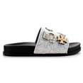 thumbnail image 1 of Cape Robbin Moira-25 Women Slides Glitter Metal Pendant Ornament Sandal White (6), 1 of 2