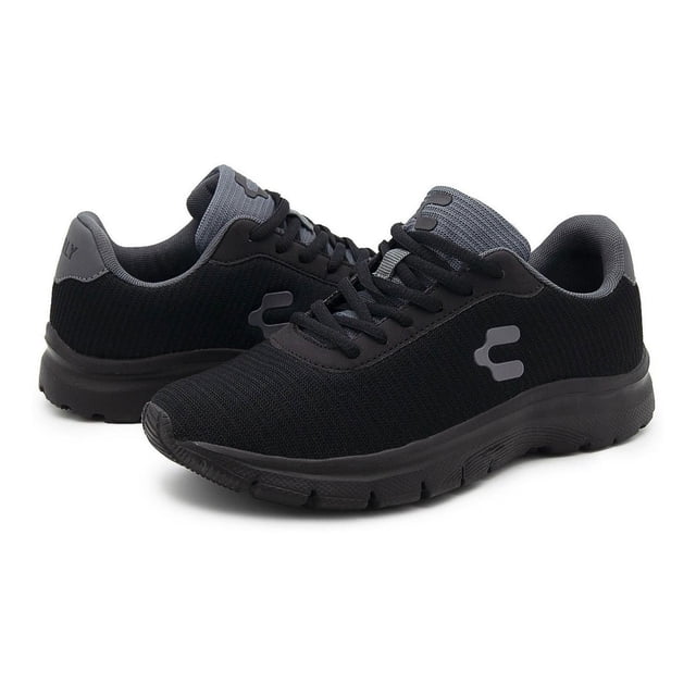 Tenis Deportivo Juvenil Negro Textil Charly Negro 22-26 negro 25