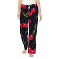 thumbnail image 2 of Kdxio Women's Comfy Stretch CherryPrint Drawstring Pajama Pants-Large, 2 of 9