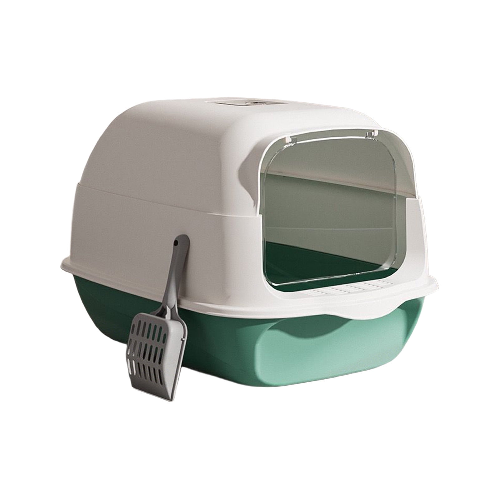 Ycandiee Foldable Cat Litter Box, Fully Enclosed Litter Box with Lid, Covered Kitty Kitten Litter Boxes Enclosure with Scoop, Odor Control, Easy to Clean